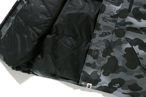 GRID CAMO RELAXED FIT HOODIE DOWN JACKET MENS