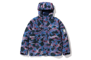 GRID CAMO RELAXED FIT HOODIE DOWN JACKET MENS