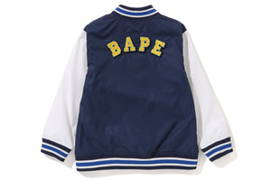 APE HEAD B PATCH VARSITY JACKET KIDS