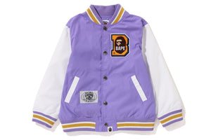 APE HEAD B PATCH VARSITY JACKET KIDS