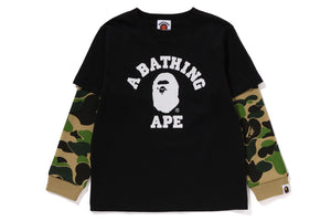 ABC CAMO COLLEGE LAYERED SLEEVES L/S TEE KIDS