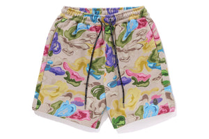 BAPE ART CAMO SWEAT SHORTS MENS