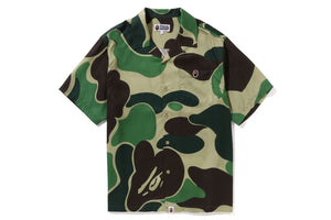 BAPE ABC CAMO OPEN COLLAR SHIRT MENS