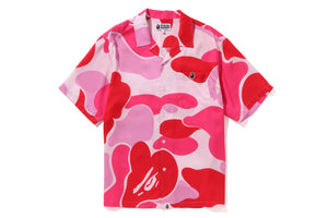 BAPE ABC CAMO OPEN COLLAR SHIRT MENS