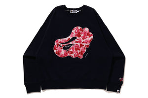 ABC CAMO PATCH LOOSE FIT CREWNECK MENS