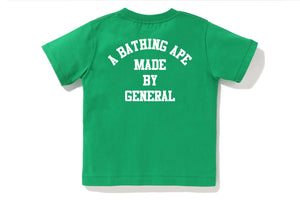 A BATHING APE LETTERED TEE KIDS