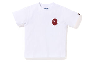 A BATHING APE LETTERED TEE KIDS