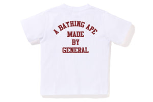 A BATHING APE LETTERED TEE KIDS