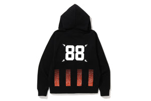 SOCCER GAME GRAPHIC RELAXED FIT FULL ZIP HOODIE MENS