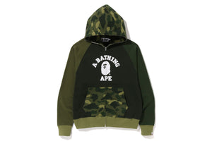 COLOR CAMO RELAXED FIT FULL ZIP HOODIE MENS