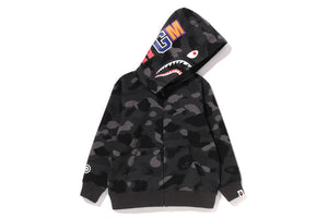 COLOR CAMO SHARK ZIP HOODIE KIDS