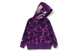 COLOR CAMO SHARK ZIP HOODIE KIDS