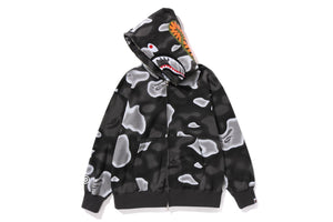 LIQUID CAMO SHARK RELAXED FIT FULL ZIP HOODIE MENS