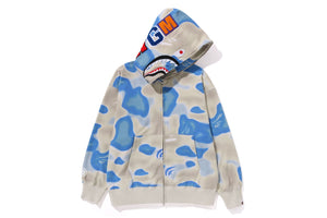 LIQUID CAMO SHARK RELAXED FIT FULL ZIP HOODIE MENS