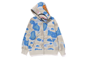 LIQUID CAMO SHARK RELAXED FIT FULL ZIP HOODIE MENS