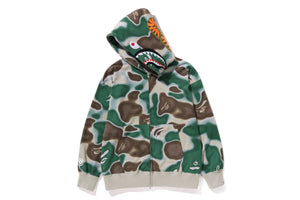 LIQUID CAMO SHARK RELAXED FIT FULL ZIP HOODIE MENS