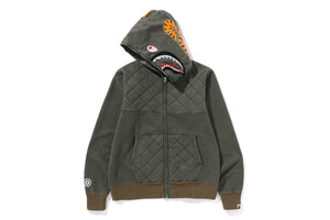 A RISING BAPE MILITARY SHARK FULL ZIP HOODIE MENS