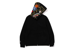 1ST CAMO SHARK FULL ZIP HOODIE MENS