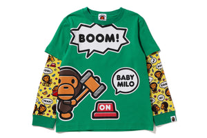 BABY MILO SPEECH BALLOON LAYERED L/S TEE KIDS