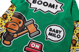 BABY MILO SPEECH BALLOON LAYERED L/S TEE KIDS