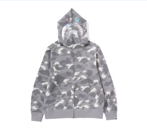 BAPE City Zip Hoodie Spring Summer 2024 Shark Jaw Black Camo