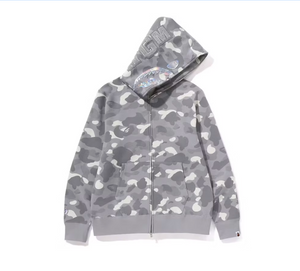 BAPE City Zip Hoodie Spring Summer 2024 Shark Jaw Black Camo