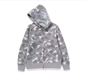 BAPE City Zip Hoodie Spring Summer 2024 Shark Jaw Black Camo